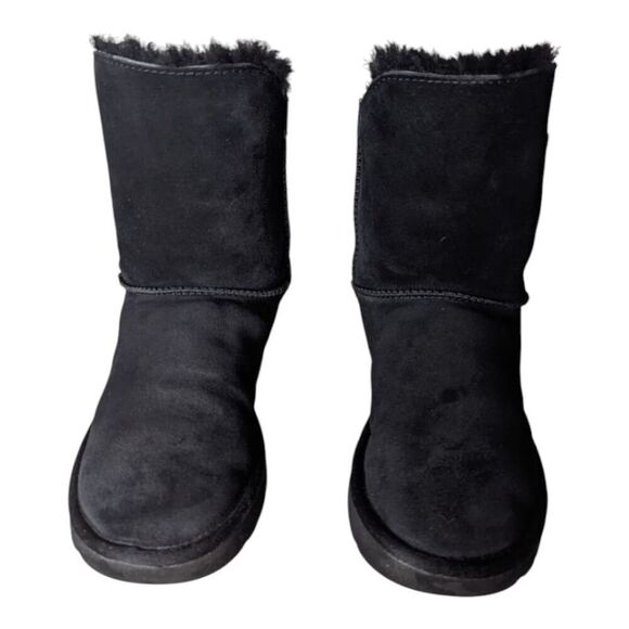 UGG Short Turnlock Rhinestones "Black" Winter Boot Size 6 - Picture 4 of 11